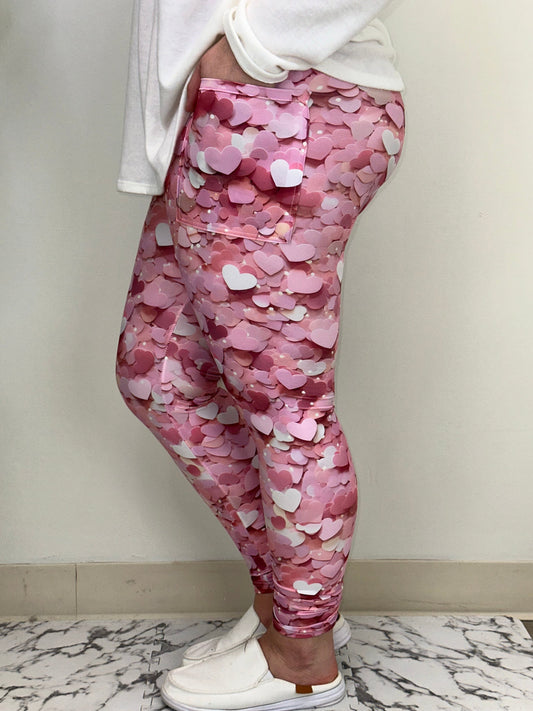 Paper Heart Leggings w/ Pockets