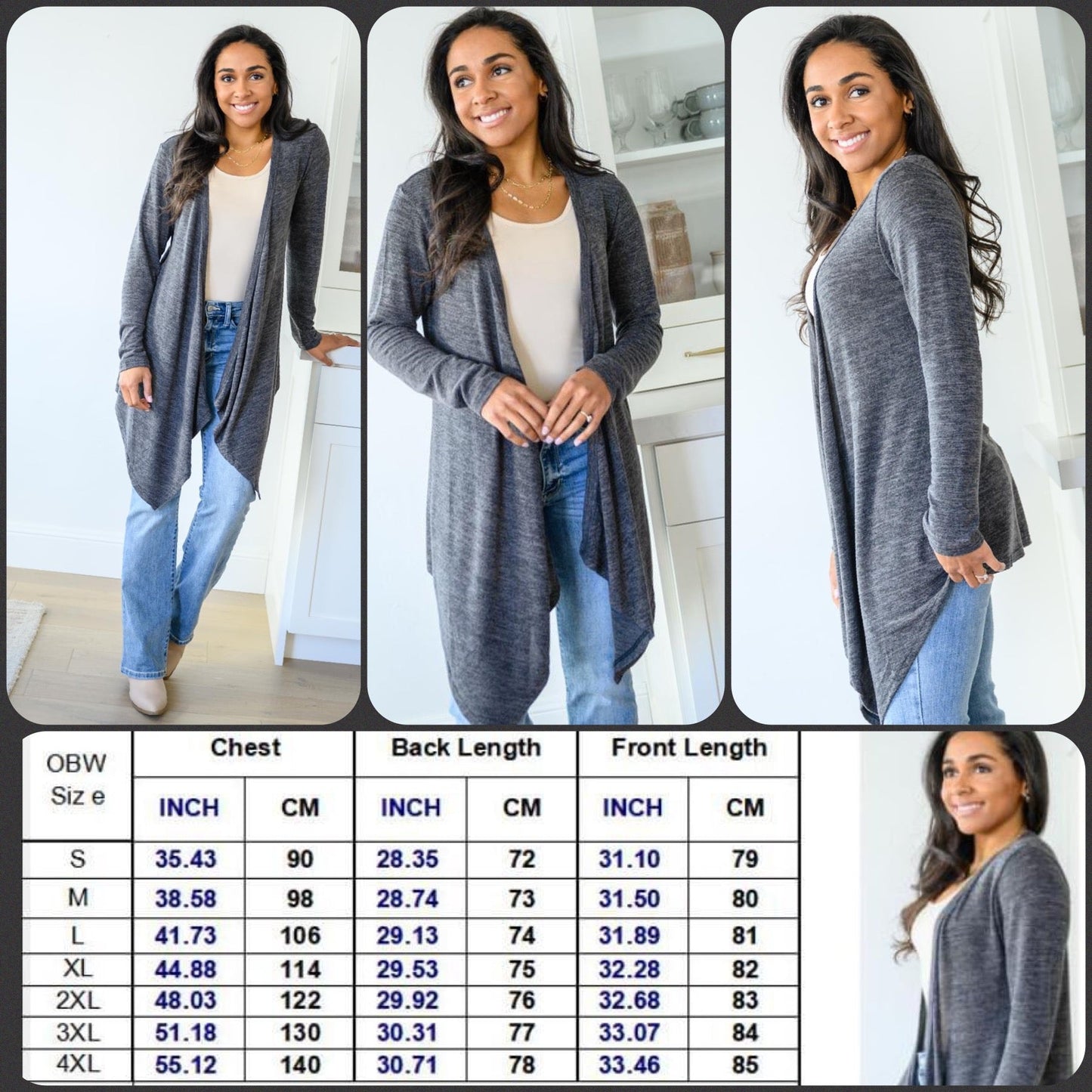 Charcoal  Mindy Cardigan Preorder Closes 9/8 6pm CST