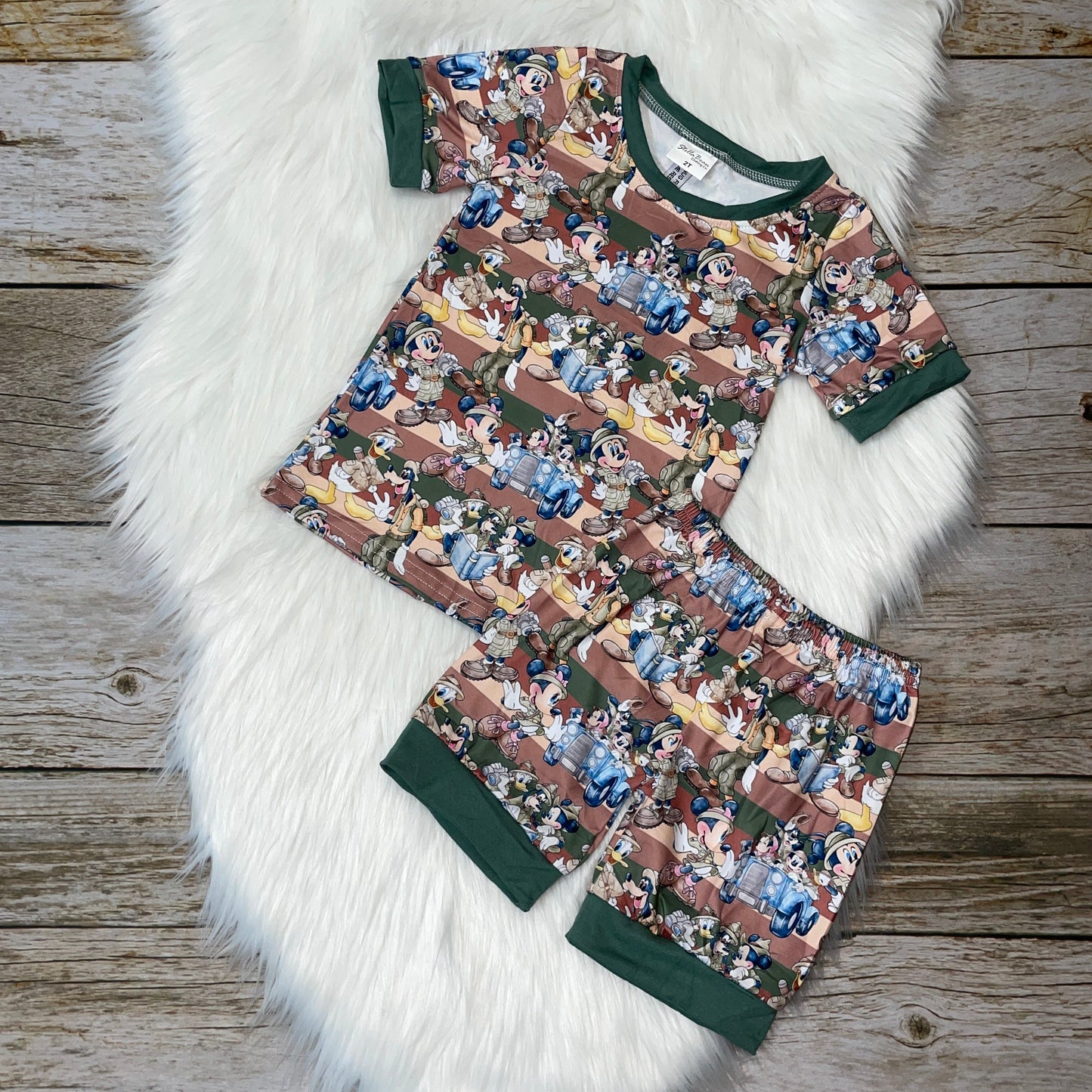 Safari Mouse & Friends Short Sleeve Loungewear Set