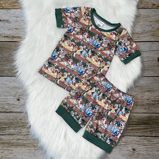 Safari Mouse & Friends Short Sleeve Loungewear Set