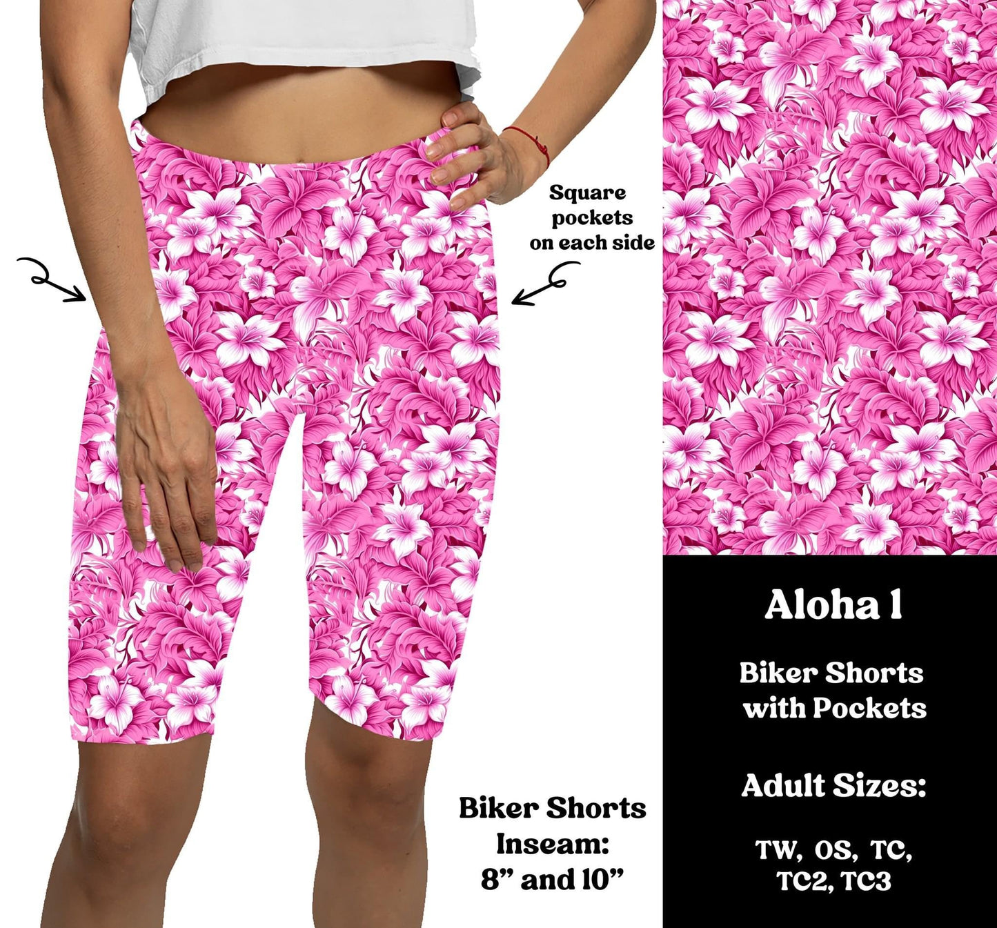 Aloha 1 -  Bike Shorts with Pockets Preorder Closes 3/25