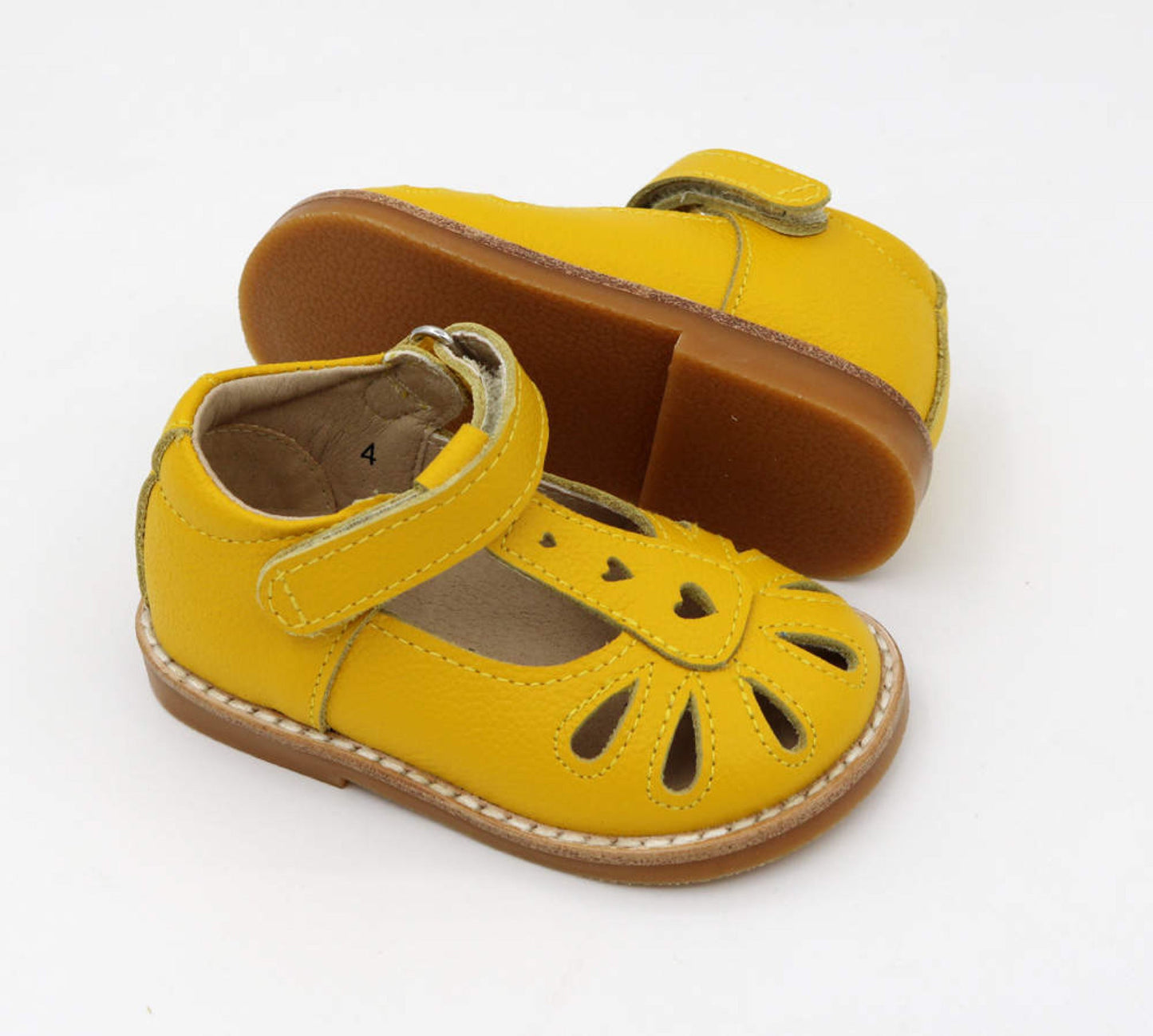 Stella T-Strap Teardrop Shoe - Yellow