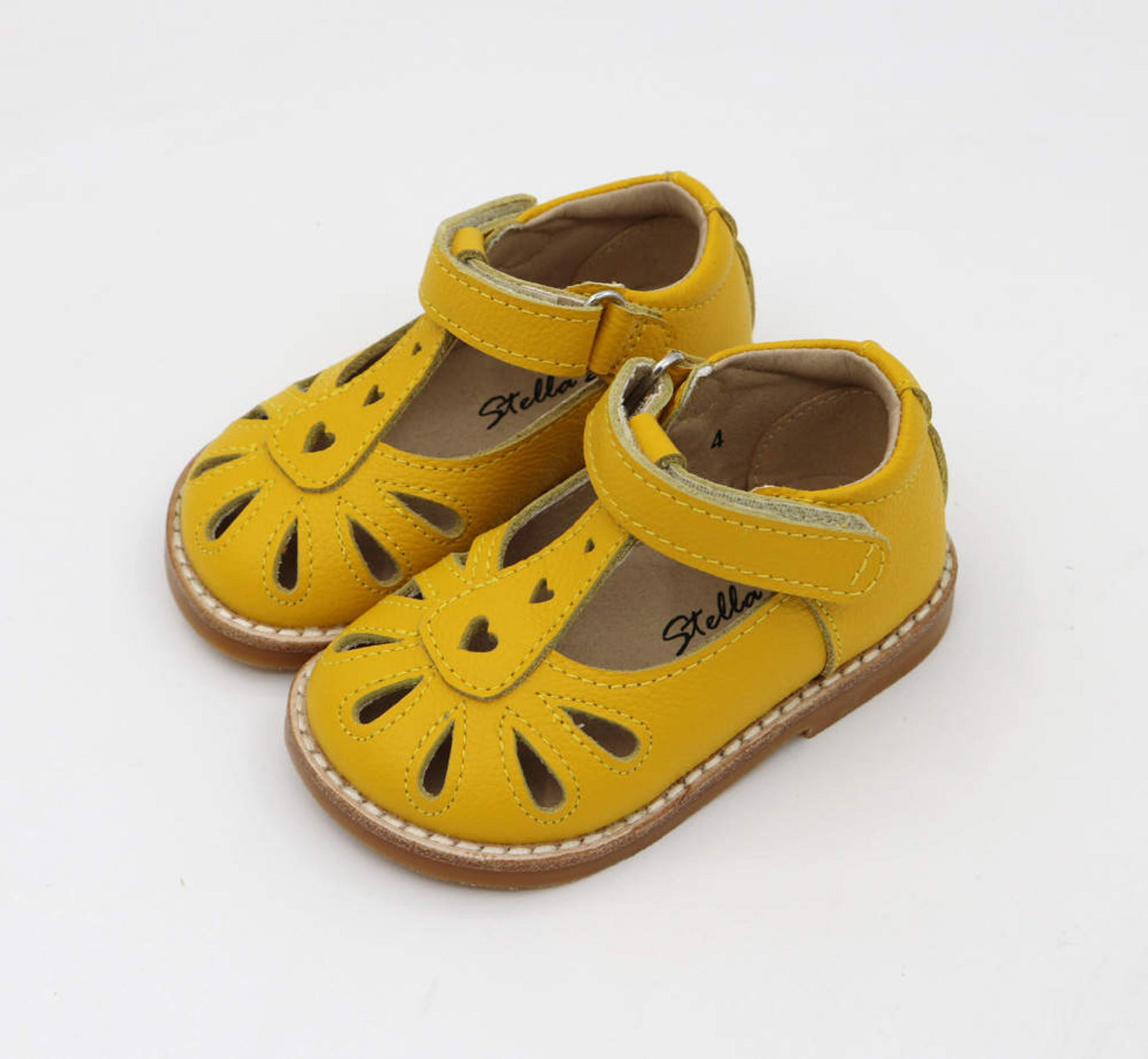 Stella T-Strap Teardrop Shoe - Yellow