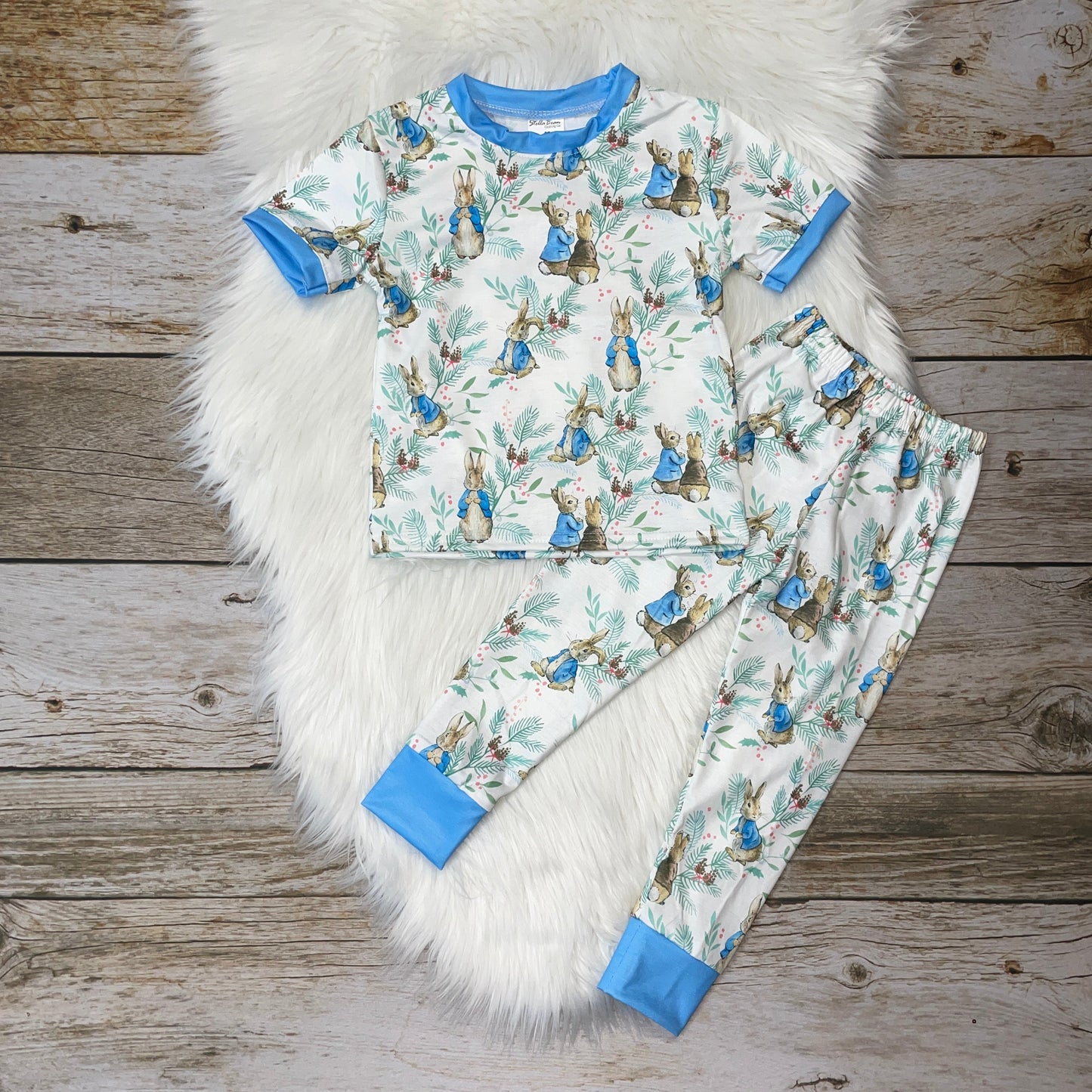 Blue Peter Rabbit Short Sleeve Loungewear Set