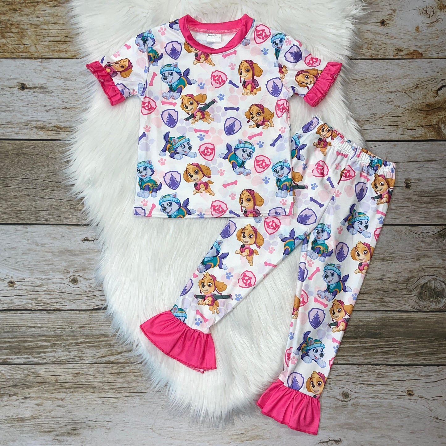 Pink Puppy Hero’s Character Ruffle Loungewear Set