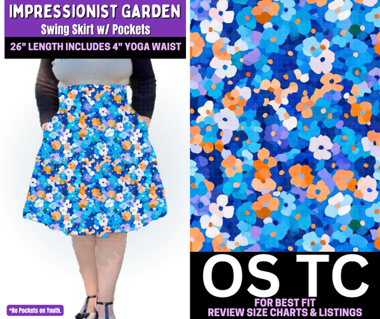 Impressionist Garden Swing Skirt
