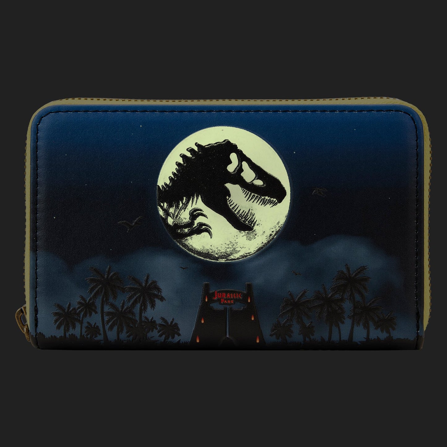 Jurassic Park 30th Anniversary Dino Moon Glow Zip Around Wallet