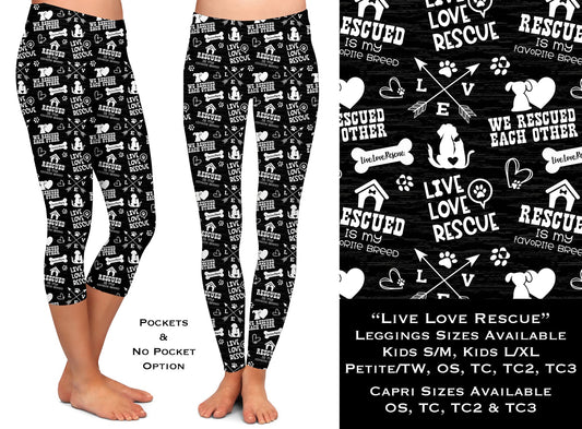 Live Love Rescue Full & Capri Leggings