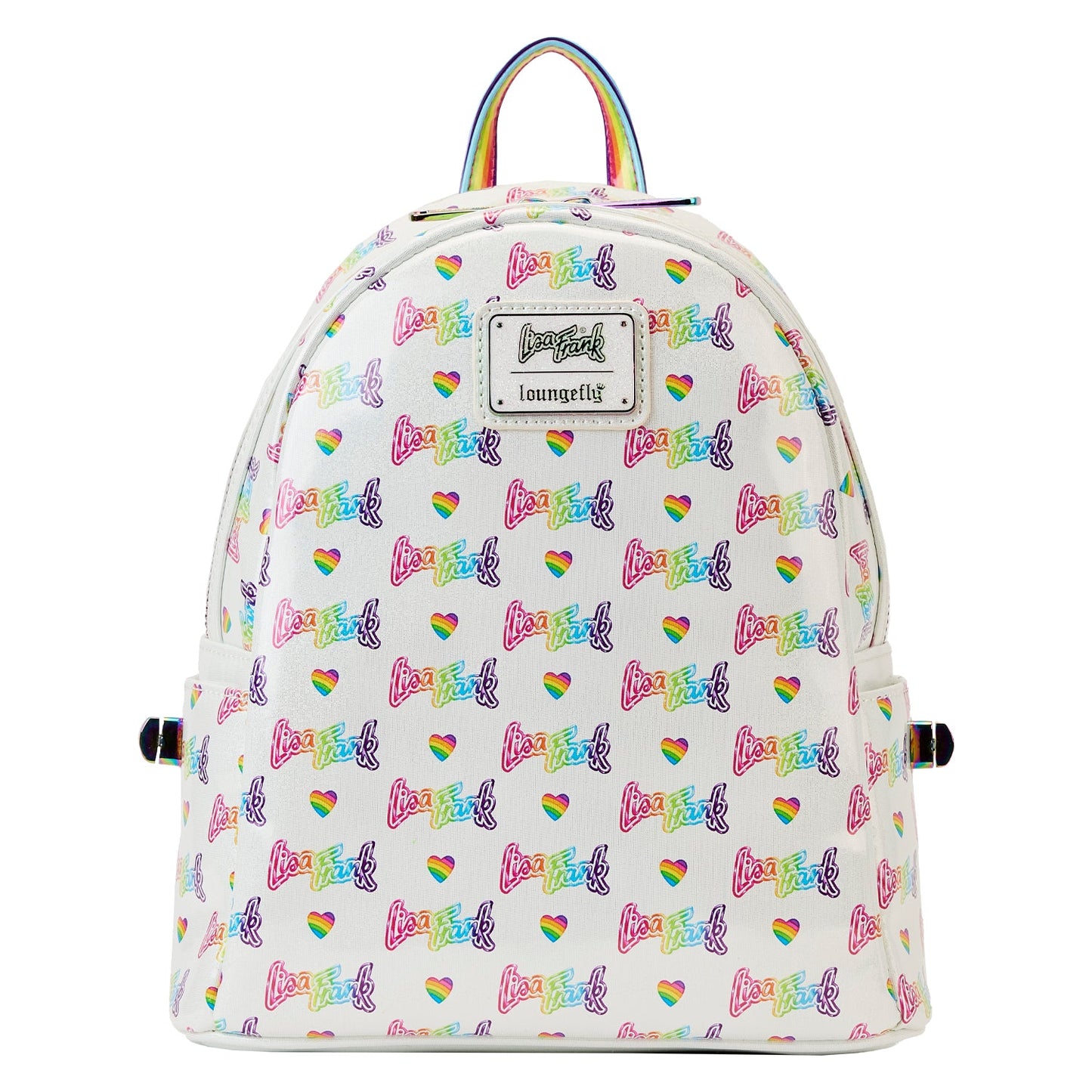 Lisa Frank Rainbow Heart Mini Backpack with Waist Bag