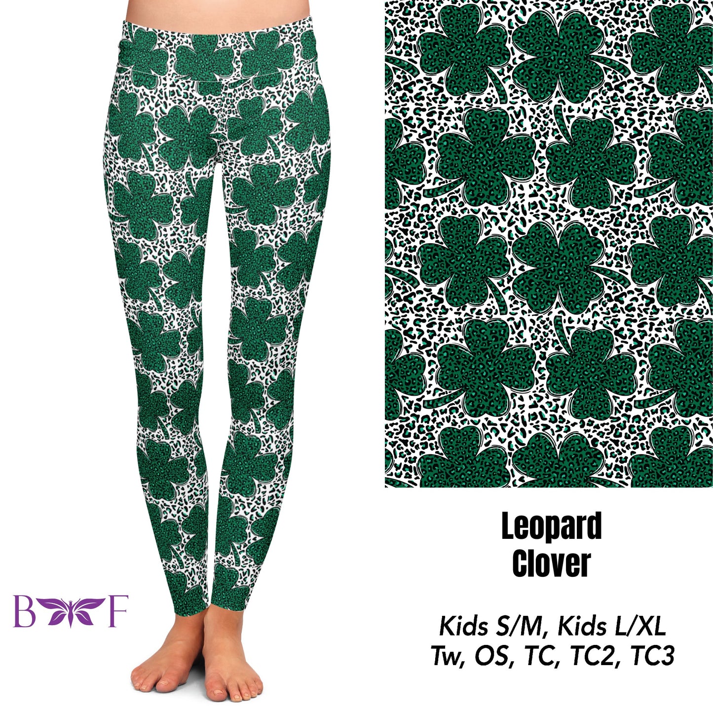 Leopard Clover leggings