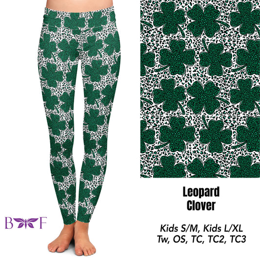 Leopard Clover leggings