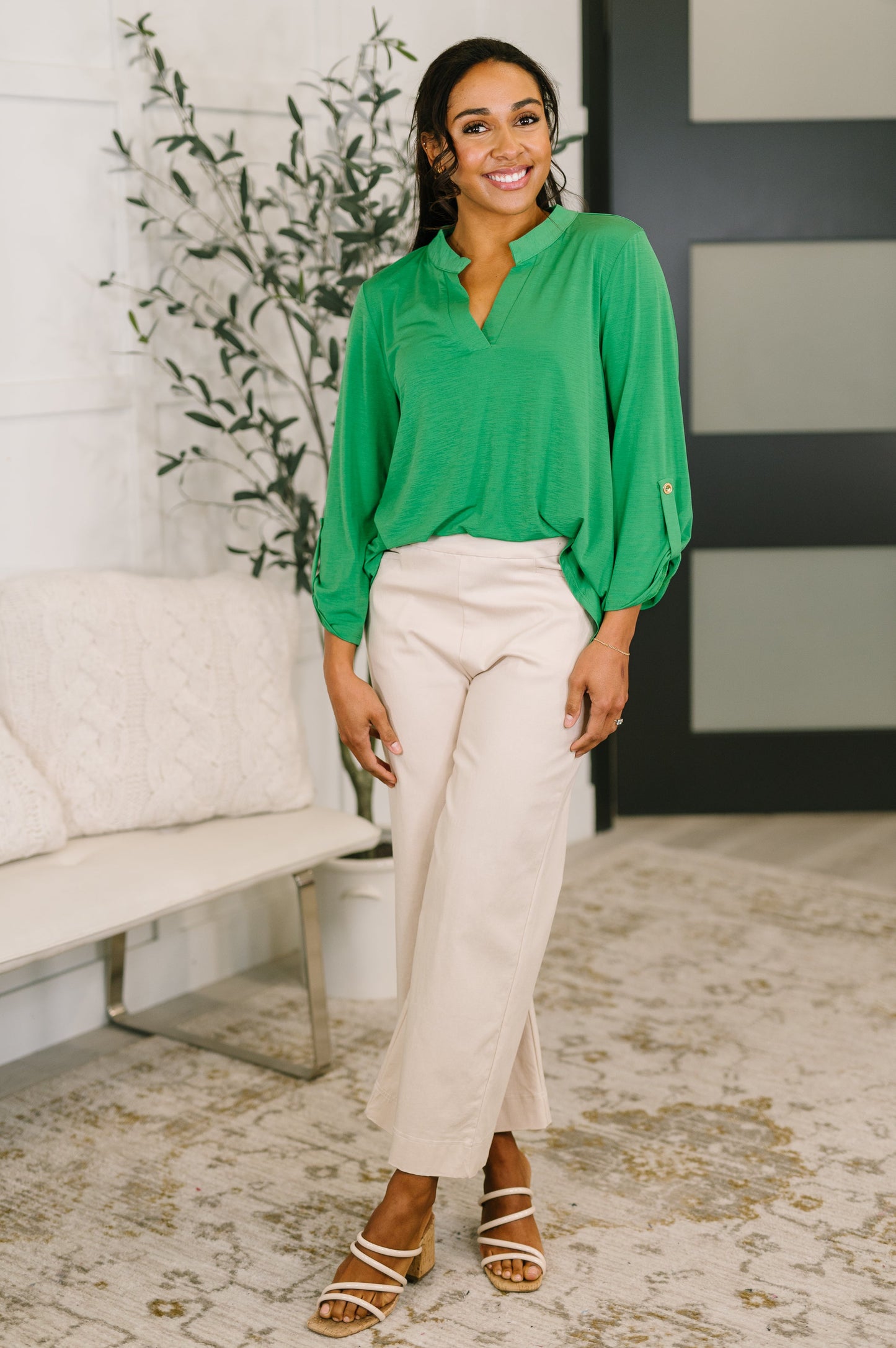 Lizzy Top in Kelly Green