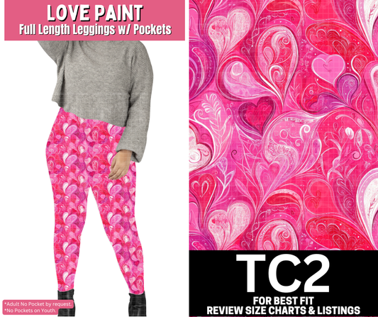 Love Paint Full Length Leggings w/ Pockets
