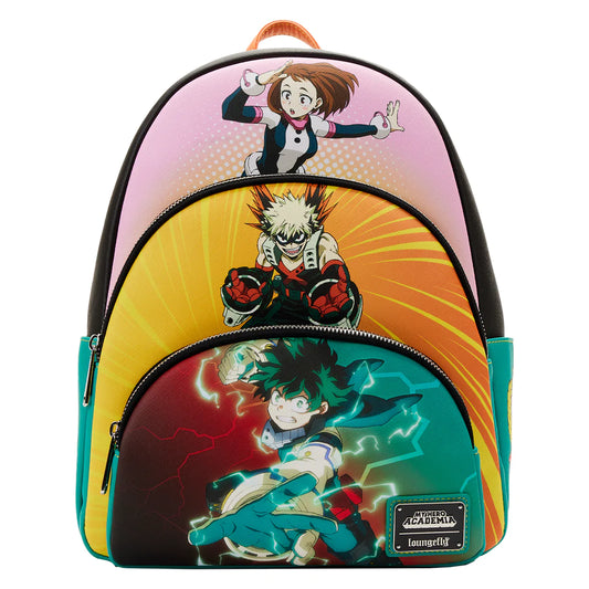 My Hero Academia Triple Pocket Scene Mini Backpack