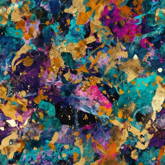 Marbled Jewel Tones Capris