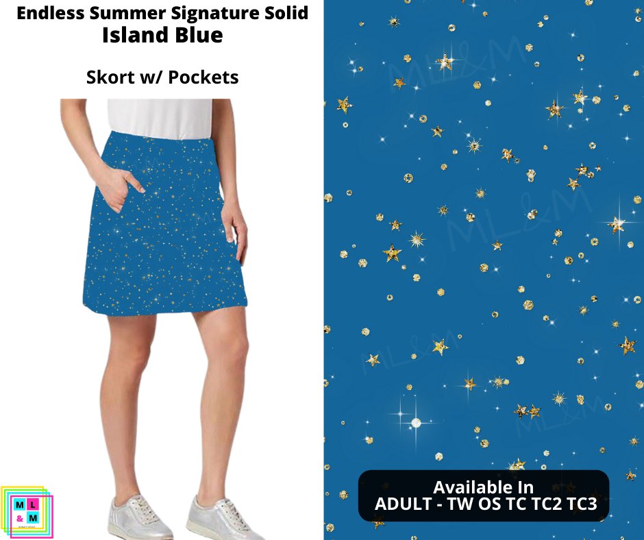 Island Blue Skort