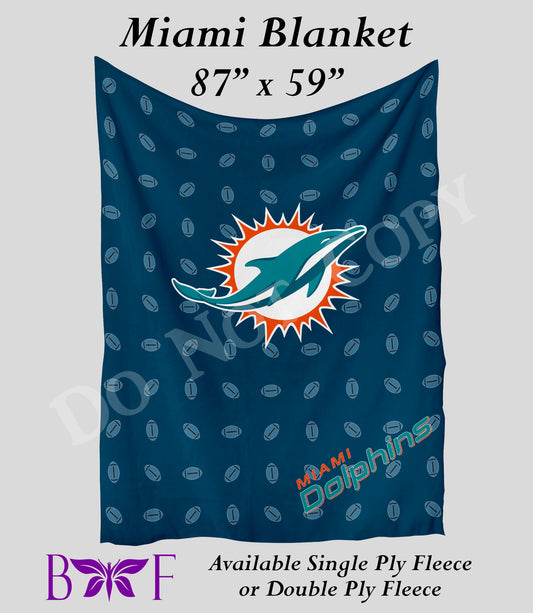 Miami 59"x87" soft blanket also available with sherpa fleece