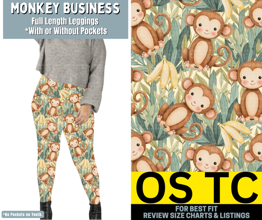 Monkey Business Full Length Leggings w/ Pockets