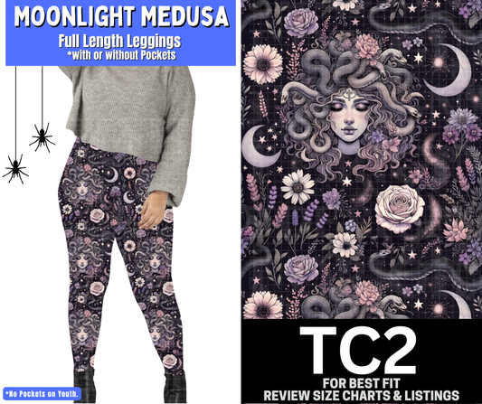 Moonlight Medusa Full Length Leggings w/ Pockets