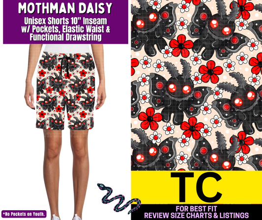 Mothman Daisy Unisex Shorts
