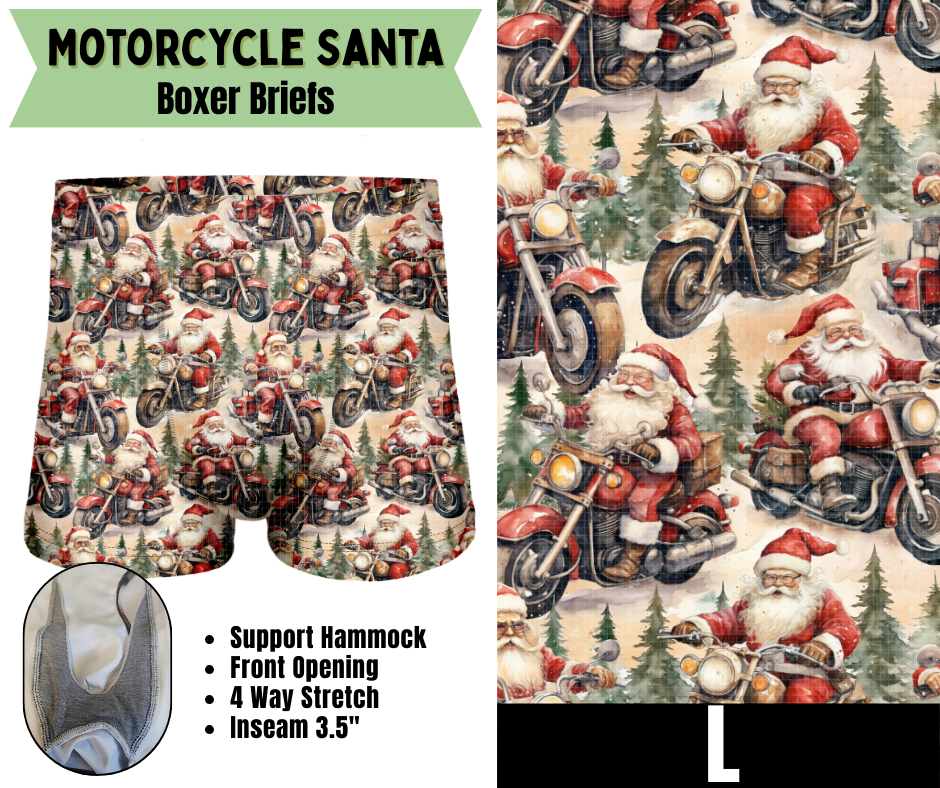 Motorcycle Santa Boxer Briefs