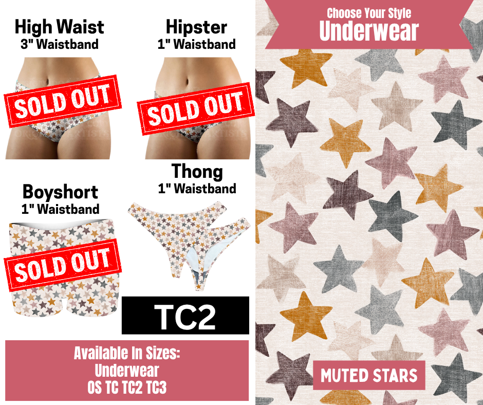 Muted Stars Thong Underwear