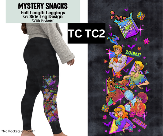 Mystery Snacks Full Length Leggings w/ Side Leg Designs