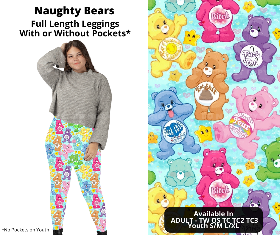 Naughty Bears Full Length Leggings w/ Pockets