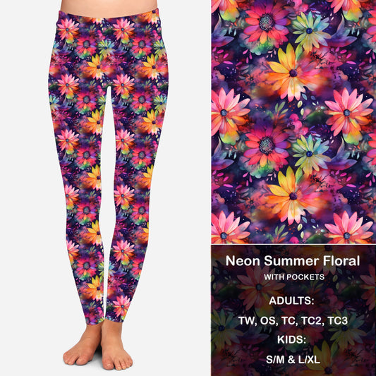 Neon Summer Leggings & Capris with Pockets KIDS Preorder Closes 6/14 eta Late July