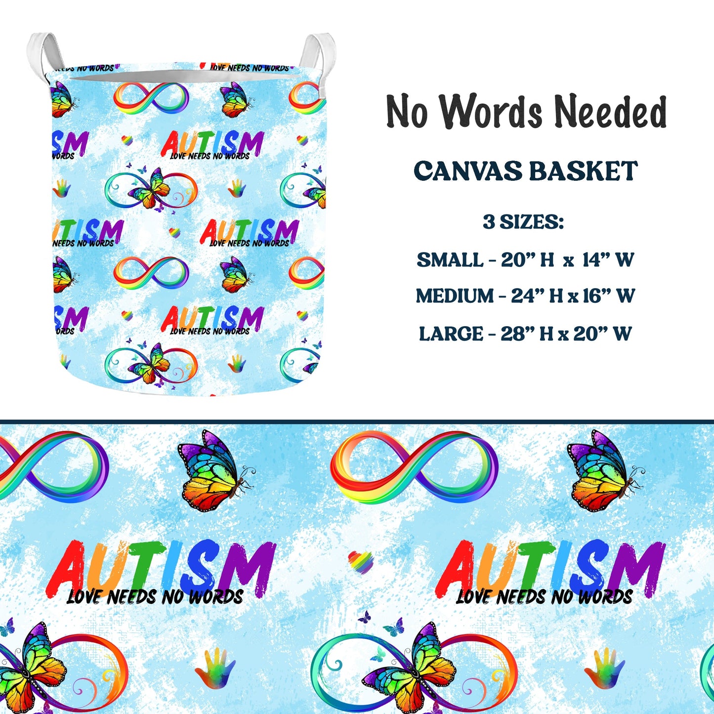 No Words Needed Multi Purpose Canvas Baskets 3 Sizes closes 7/11 eta 6/-8 weeks