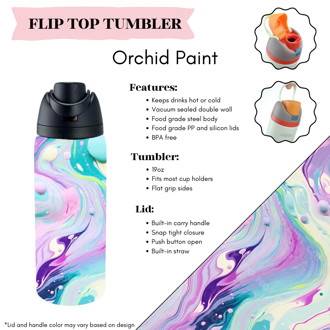Orchid Paint Flip Top Tumbler