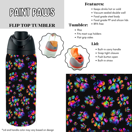 Paint Paws Flip Top Tumbler