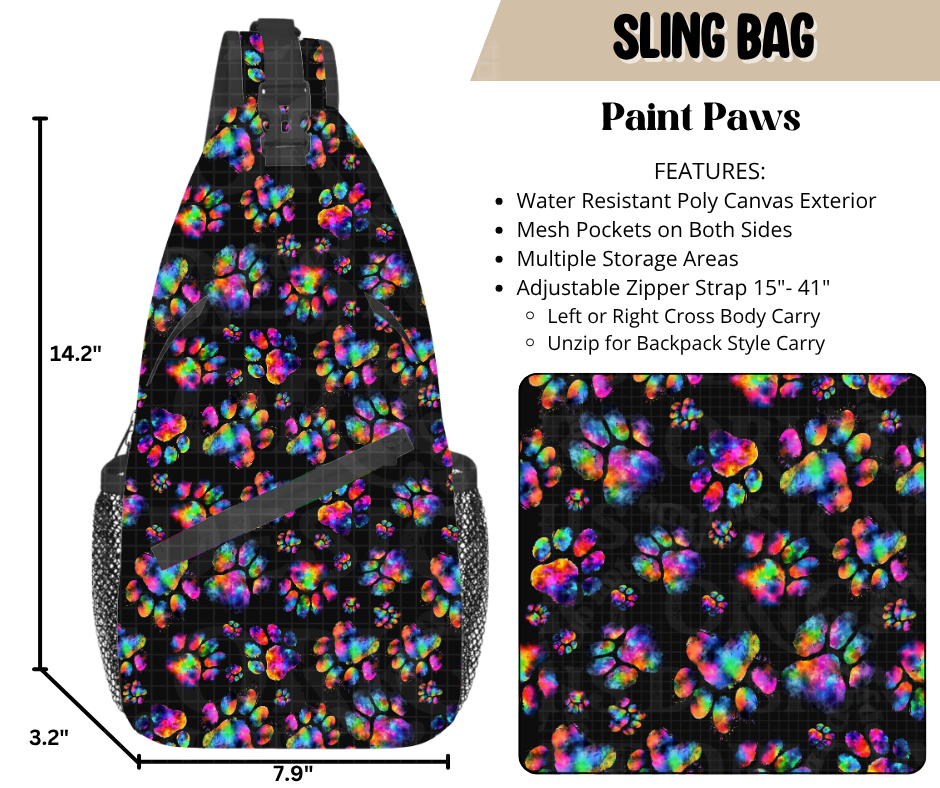 Paint Paws Sling Bag