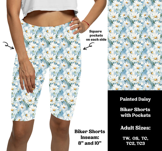 PAINTED DAISY  -  Bike Shorts with Pockets Preorder Closes  7/29