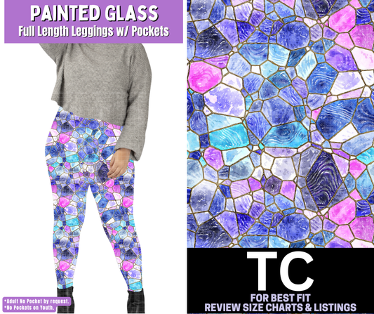 Painted Glass Full Length Leggings w/ Pockets
