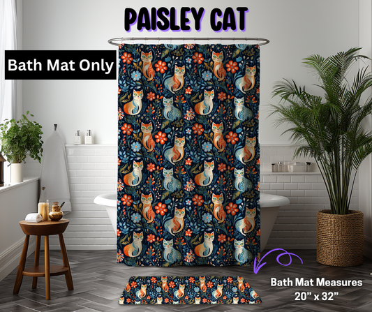 Paisley Cat Custom Bath Mat