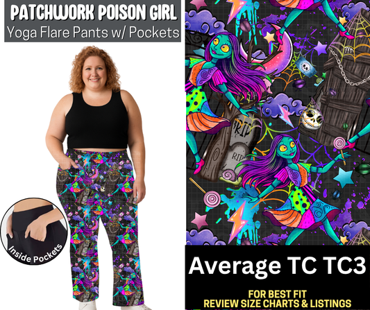 Patchwork Poison Girl Yoga Flare Pants