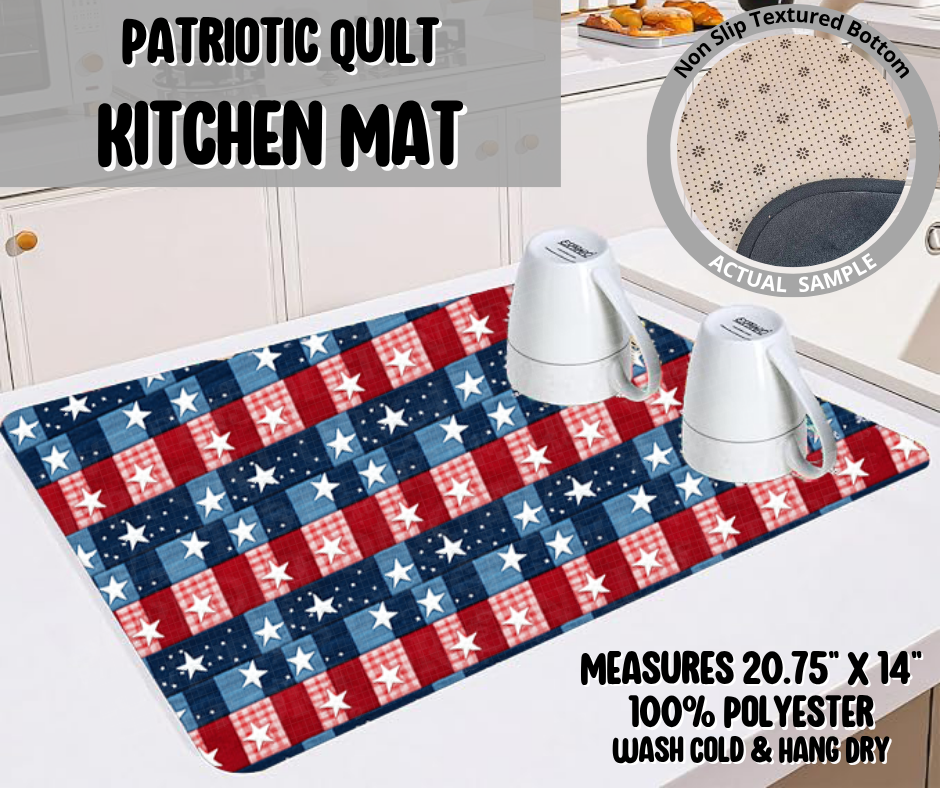 Patriotic Quilt Kitchen Mat
