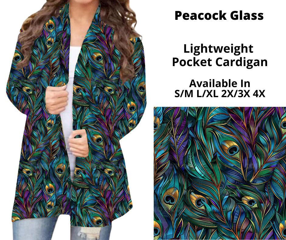 Peacock Glass Pocket Cardigan