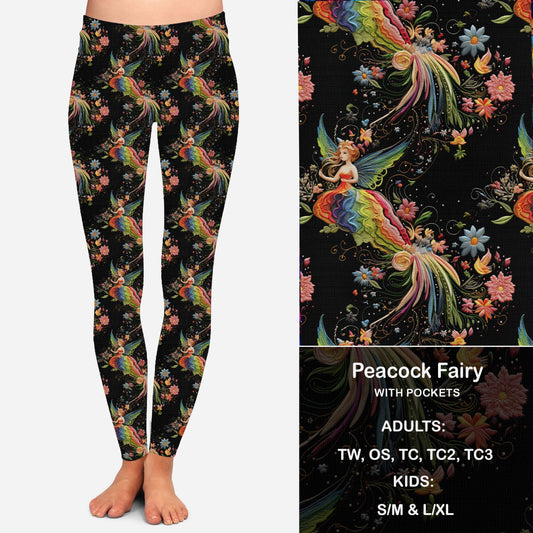 Peacock Fairy - Leggings with Pockets Preorder Closes 8/28 eta 4-6 weeks