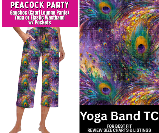 Peacock Party Capri Gauchos