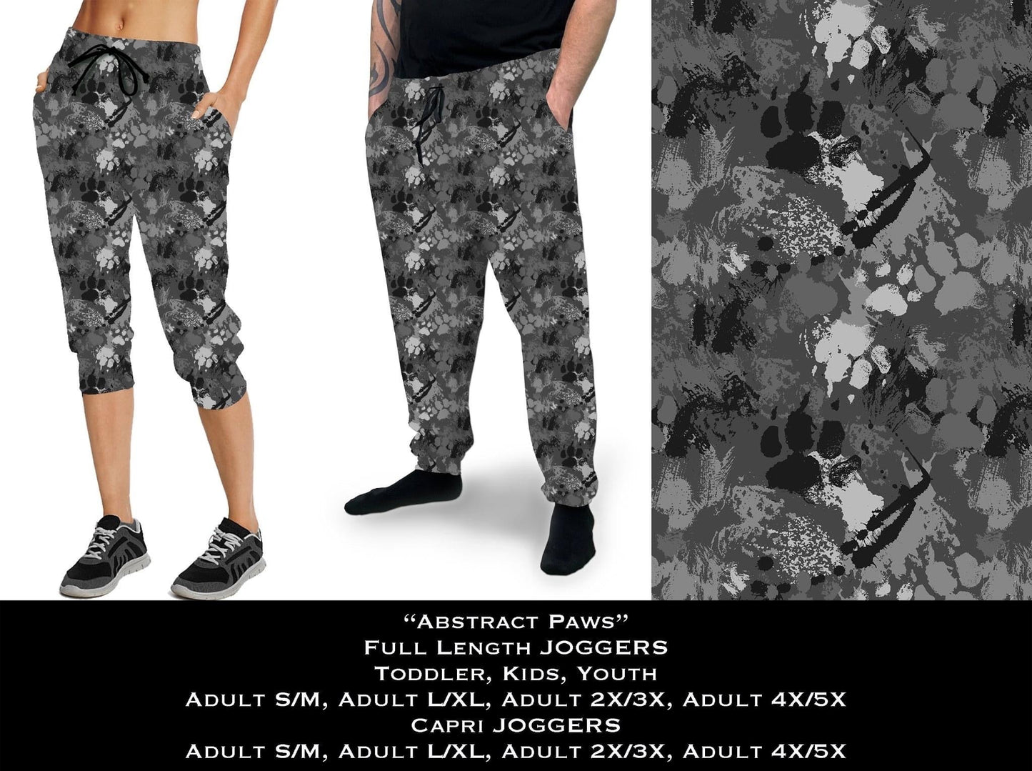 Abstract Paws Full & Capri Joggers
