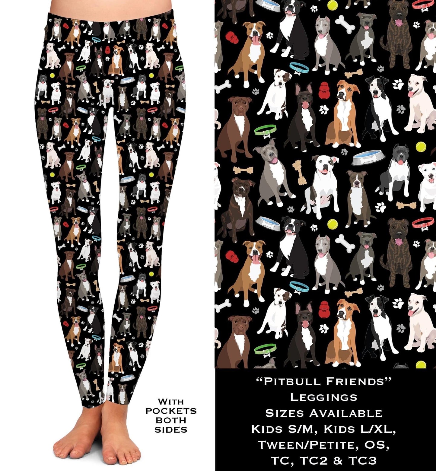 Pitbull Friends Leggings with Pockets