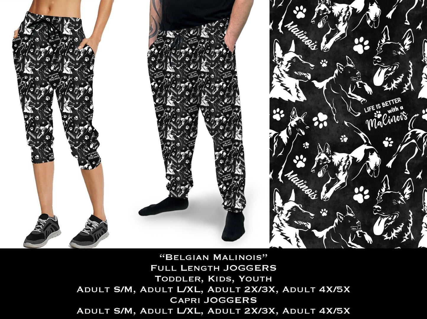 Belgian Malinois Full & Capri Joggers
