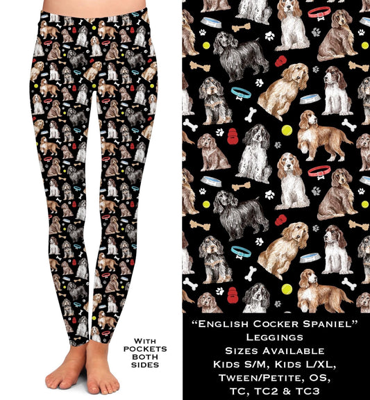 English Cocker Spaniel Leggings with Pockets