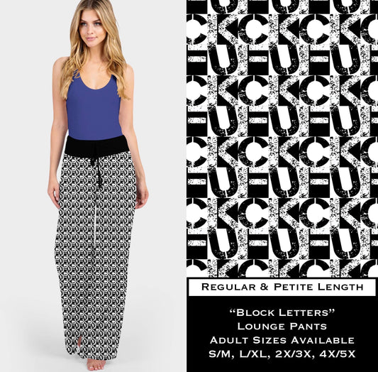Block Letters Lounge Pants