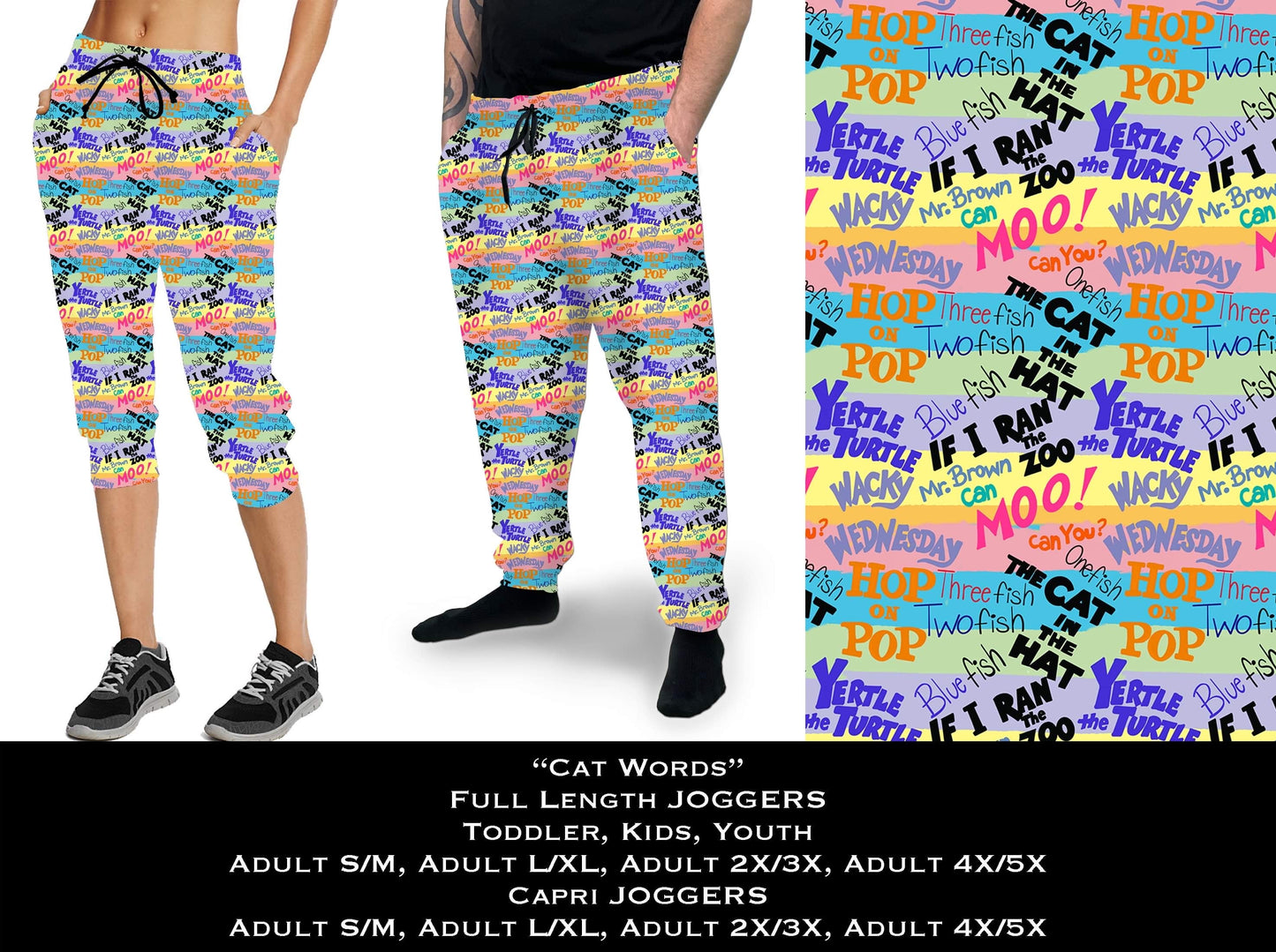 Cat Words - Full & Capri Joggers