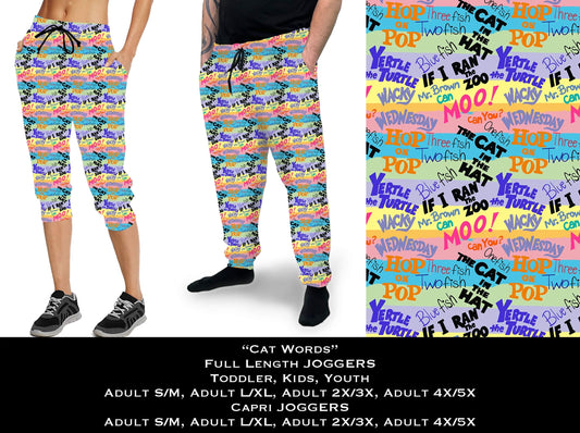 Cat Words - Full & Capri Joggers