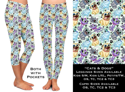 Cats & Dogs - Leggings & Capri with Pockets