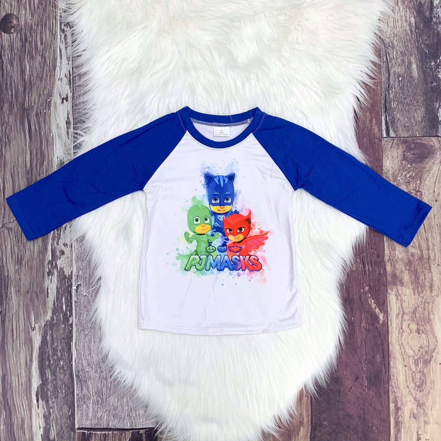 Watercolor Cartoon Character Raglan - Superhero Characters